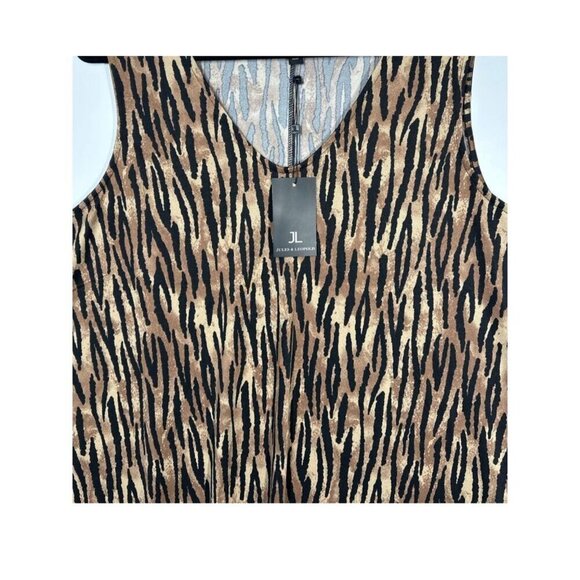 Jules & Leopold Size 3X Animal Print Brown & Black Sleeveless Blouse. New - Picture 4 of 11
